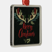 Weihnachtsgeweih-frohe Weihnachten Ornament Aus Metall (Rechts)