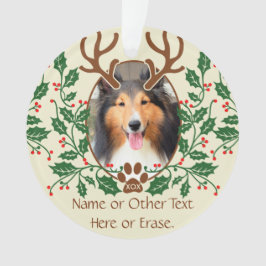 Weihnachtsgeweihe für Hund/Katze personifizieren Ornament