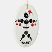 Weihnachtsgewichts-Lifting-Cartoon Keramik Ornament (Rechts)