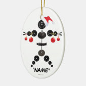 Weihnachtsgewichts-Lifting-Cartoon Keramik Ornament (Links)