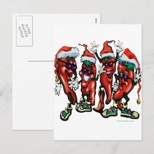 Weihnachtsgewürze Feiertagspostkarte (Vorne/Hinten)