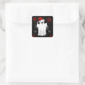 Weihnachtsghost Quadratischer Aufkleber (Tasche)