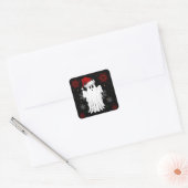 Weihnachtsghost Quadratischer Aufkleber (Umschlag)