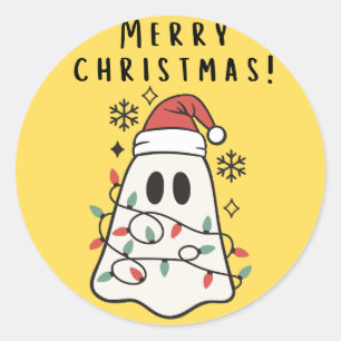 Weihnachtsghoststicker Runder Aufkleber