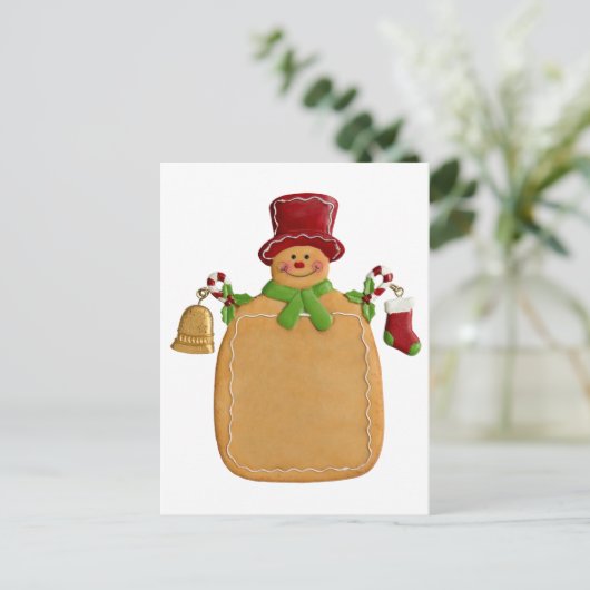 Weihnachtsginger Brot Mann Postkarte (Stehend Vorderseite)