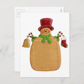 Weihnachtsginger Brot Mann Postkarte (Vorne/Hinten)