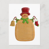 Weihnachtsginger Brot Mann Postkarte (Vorderseite)