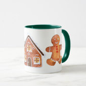 Weihnachtsginger Brot Mann Zwei-Tone-Tasse Tasse (VorderseiteRechts)