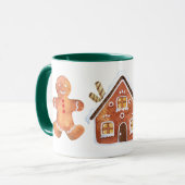 Weihnachtsginger Brot Mann Zwei-Tone-Tasse Tasse (Vorderseite Links)