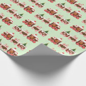 Weihnachtsginger Brotzug Geschenkpapier (Ecke)