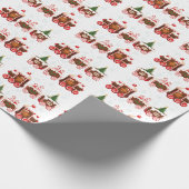 Weihnachtsginger Brotzug Geschenkpapier (Ecke)