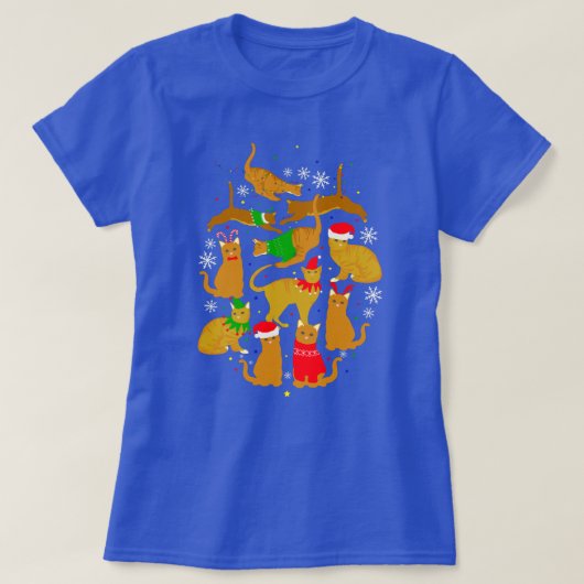 Weihnachtsginger Cats T-Shirt (Design vorne)