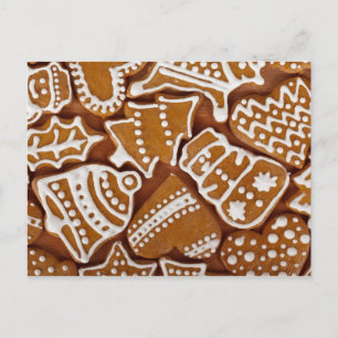 Weihnachtsginger-Cookies Feiertagspostkarte