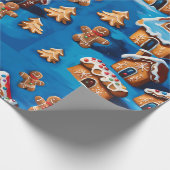 Weihnachtsginger Cookies Houses Trees Holiday Deko Geschenkpapier (Ecke)