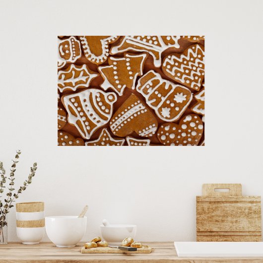 Weihnachtsginger-Cookies Poster (Küche)