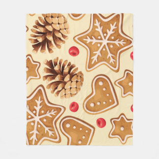 Weihnachtsginger: Festes, nahtloses Muster. Fleecedecke