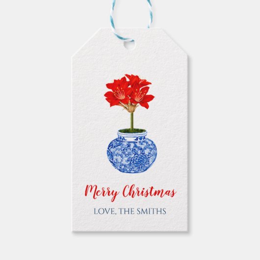 Weihnachtsginger Jar Gift Tags Geschenkanhänger (Vorderseite)