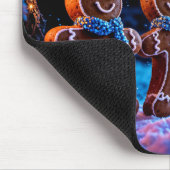 Weihnachtsgingerbäumer schneebezaubernd mousepad (Ecke)