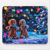 Weihnachtsgingerbäumer schneebezaubernd mousepad (Vorne)