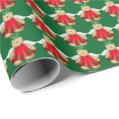 Weihnachtsgingerbrot Angel Packpapier (Rolleneckpunkt)