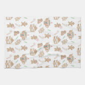 Weihnachtsgingerbrot Aquamarines Handtuch (Horizontal)