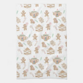 Weihnachtsgingerbrot Aquamarines Handtuch (Vertikal)