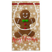 Weihnachtsgingerbrot auf Papiertüte aussehen Kleine Geschenktüte (Rückseite)