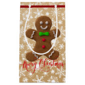 Weihnachtsgingerbrot auf Papiertüte aussehen Kleine Geschenktüte (Vorderseite)
