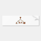 Weihnachtsgingerbrot Autoaufkleber (Vorne)