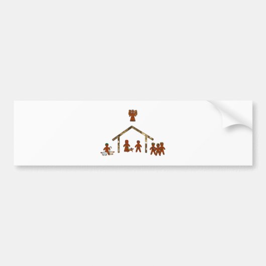 Weihnachtsgingerbrot Autoaufkleber (Vorne)