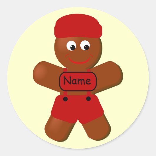 Weihnachtsgingerbrot Boy Sticker (Vorderseite)
