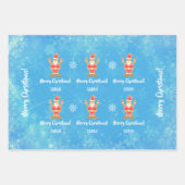 Weihnachtsgingerbrot Brown Santa Personalize Name Geschenkpapier Set (Vorderseite 3)