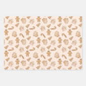 Weihnachtsgingerbrot Candy Canes Man House Tree Geschenkpapier Set (Vorderseite)