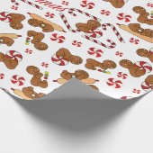 Weihnachtsgingerbrot Candy Fun Geschenkpapier (Ecke)