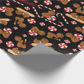 Weihnachtsgingerbrot Candy Fun Geschenkpapier (Ecke)