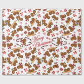 Weihnachtsgingerbrot Candy Fun Geschenkpapier (Flach)