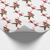 Weihnachtsgingerbrot Candy Geschenkpapier (Ecke)