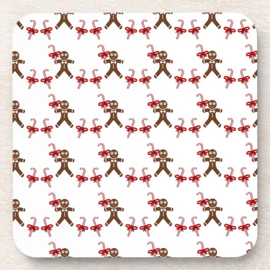 Weihnachtsgingerbrot Candy Untersetzer (Vorderseite)