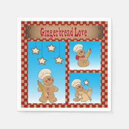 Weihnachtsgingerbrot Cookie Liebe Serviette