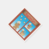 Weihnachtsgingerbrot Cookie Liebe Serviette (Ecke)