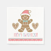 Weihnachtsgingerbrot Cookie Party Napkin Serviette (Vorderseite)
