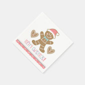 Weihnachtsgingerbrot Cookie Party Napkin Serviette (Ecke)