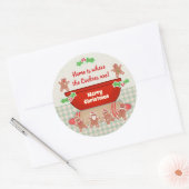 Weihnachtsgingerbrot Custom Funny Baking Runder Aufkleber (Umschlag)