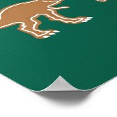 Weihnachtsgingerbrot Dinosaurier Cookie Jagd Poster (Ecke)