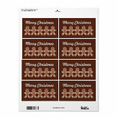 Weihnachtsgingerbrot-Etiketten (Vorne)