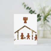 Weihnachtsgingerbrot Feiertagspostkarte (Stehend Vorderseite)