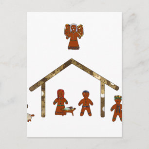 Weihnachtsgingerbrot Feiertagspostkarte