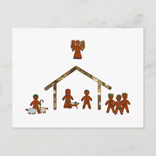 Weihnachtsgingerbrot Feiertagspostkarte
