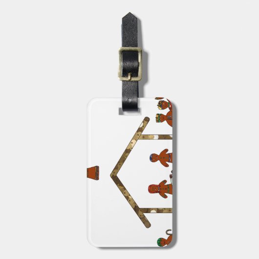 Weihnachtsgingerbrot Gepäckanhänger (Vorderseite vertikal)