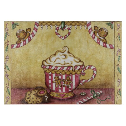 Weihnachtsgingerbrot - Geschenk des Küchenschnitts Schneidebrett (Vorderseite)